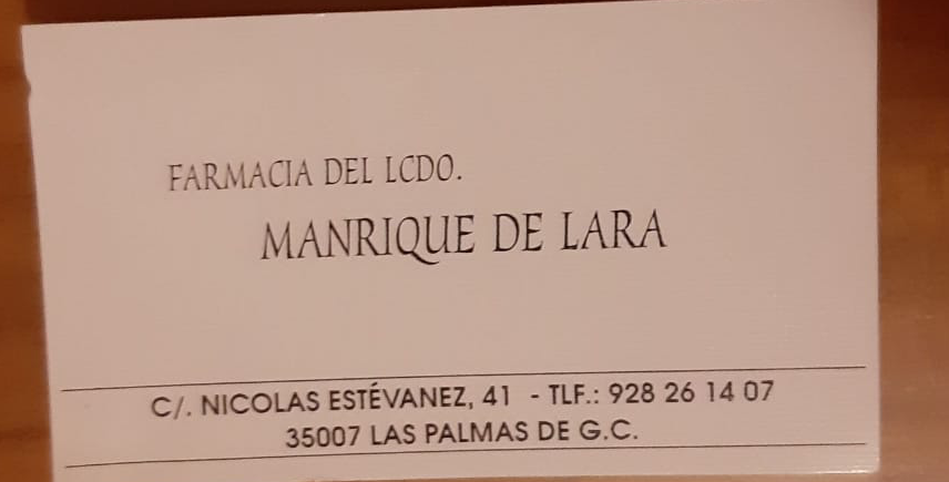 Farmacia del LCDO Manrique de Lara